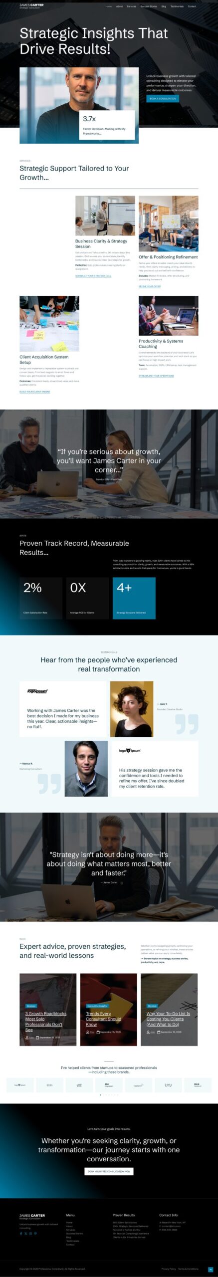 Homepage Professional Consultant
