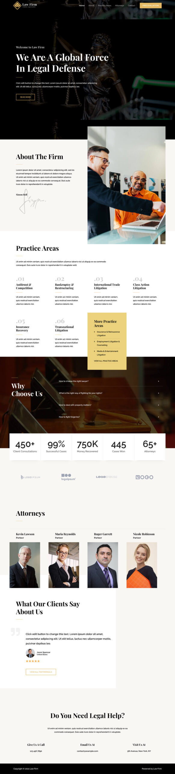 Law Firm Home Page