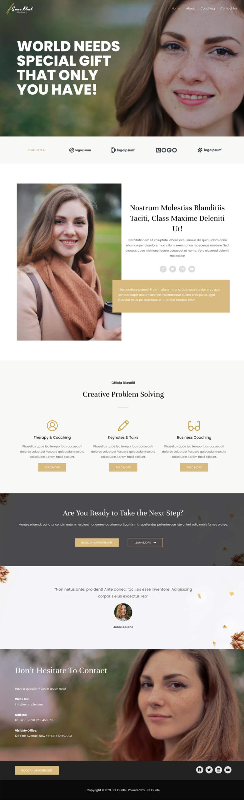 Life Coach Homepage