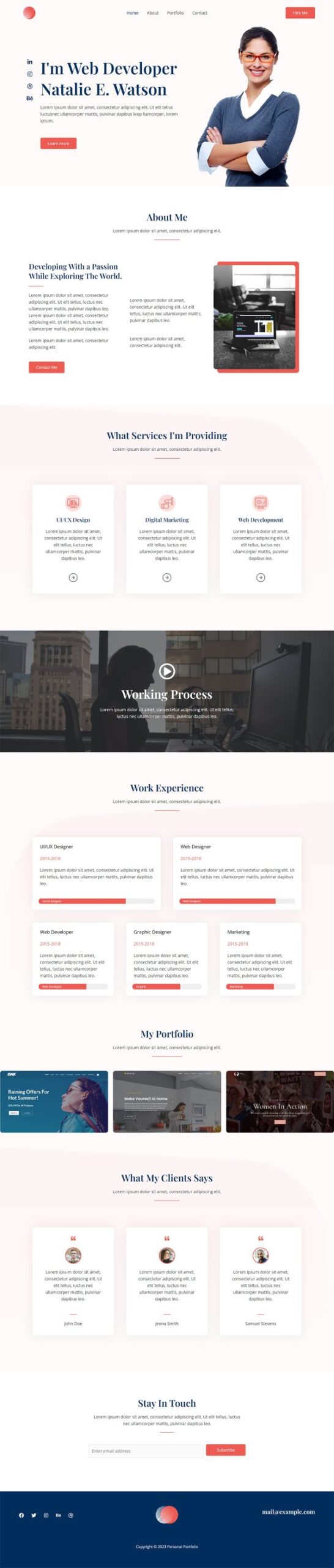 Personal Portfolios