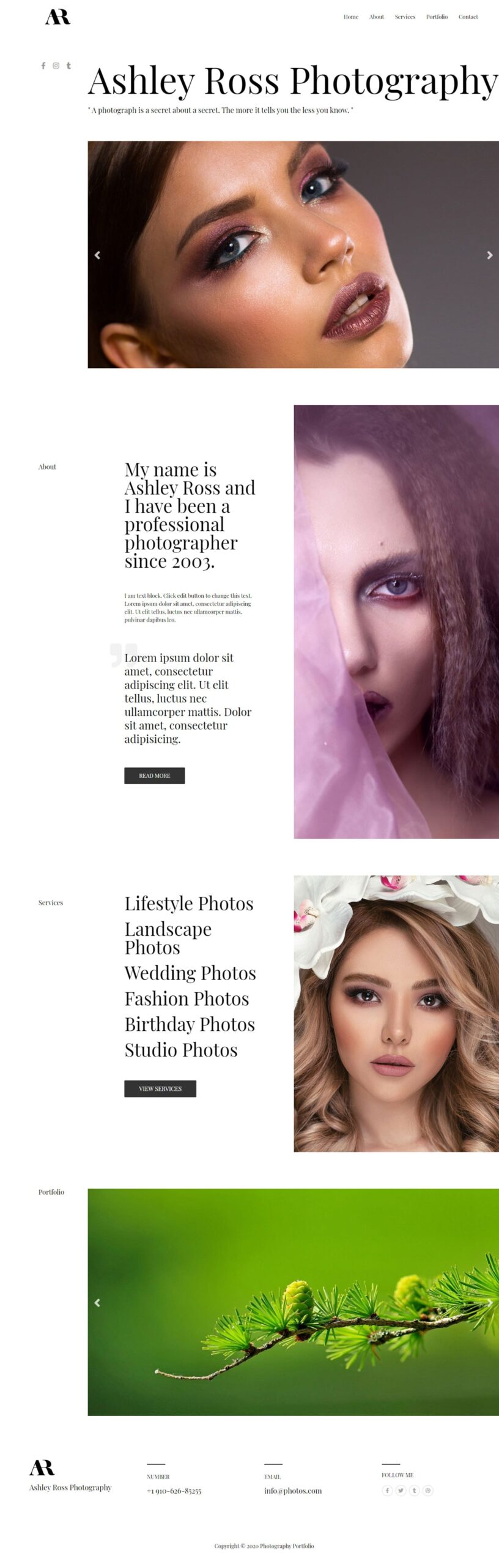 Photographer Portfolio