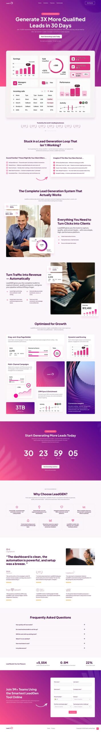 Saas Landing Page